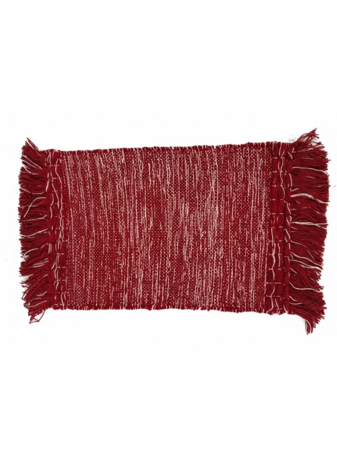 Mainstays طقم مفارش طاولة أنيق من 13 قطعة باللون الأحمر 33 × 48 سم، 100% قطن - Image 2